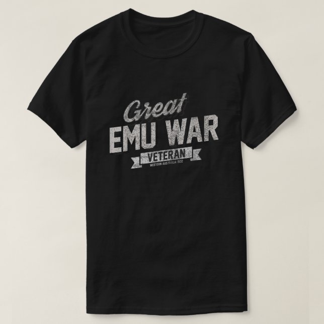 T-shirt Grande Guerre Emu vétéran Funny Emu meme Tee (Design devant)