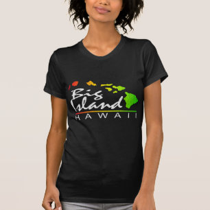 T-shirt GRANDE ÎLE Hawaï (conception affligée)
