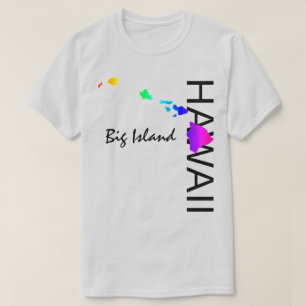 T-SHIRT GRANDE ÎLE - HAWAII ÎLES NEON RAINBOW