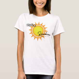 T-shirt Grande image solaire avec les mots "Bonjour Sunshi