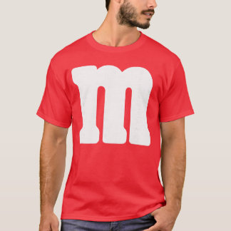 T-shirt Grande lettre blanche m Halloween Noël Thanksgivin
