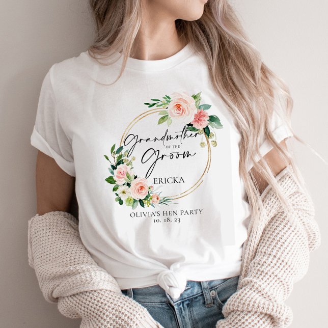 T-shirt Grande-Mère De La Salle De Sport En Fleurs Vides (Créateur téléchargé)