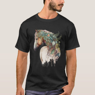 T-shirt Grande Nature Biologique Coloré Boho Horse Boho Dé