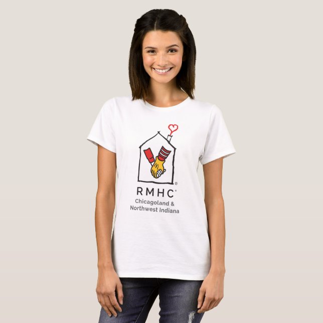 T-shirt Grande pièce en t de logo de RMHC-CNI (Devant entier)