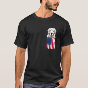 T-shirt Grande Pyrenees Chien Drapeau Américain Patriotiqu