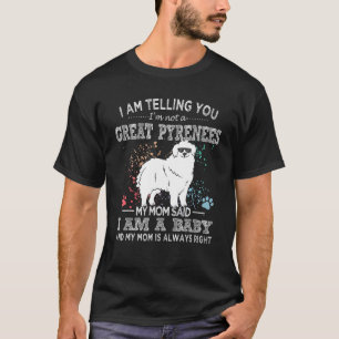 T-shirt Grande Pyrénées Mama Chiot Pour Maman De Chien