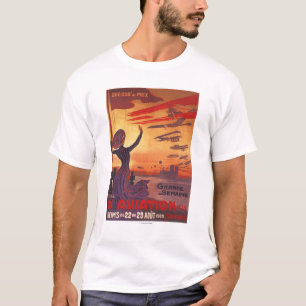 T-shirt Grande semaine d'aviation - affiche de ondulation