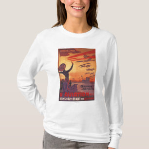 T-shirt Grande semaine d'aviation - affiche de ondulation
