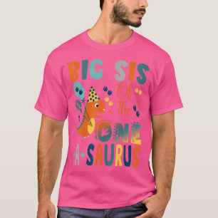 T-shirt Grande Sis Du Dinosaure D'Anniversaire One-A-Sauru
