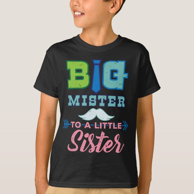 T-shirt Grande soeur à une petite soeur Big Brother Ide ca (Devant)