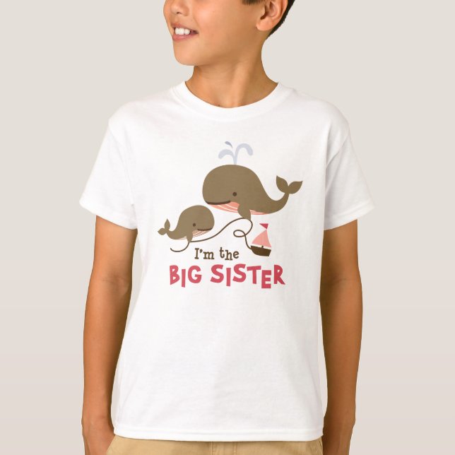 T-shirt Grande soeur - baleine de mod (Devant)