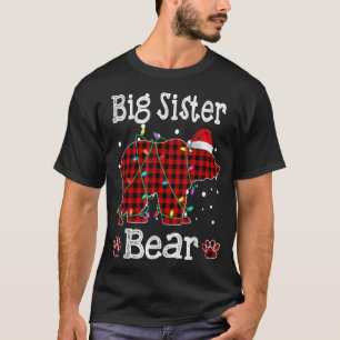 T-shirt Grande Soeur Chemise Ours Rouge Buffalo Plaid Gran