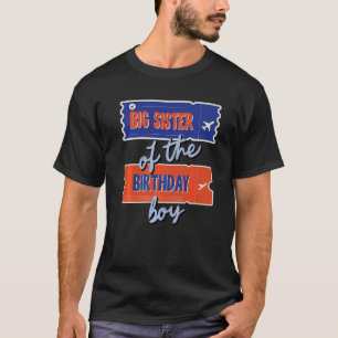 T-shirt Grande Soeur D'Anniversaire Voyage Garçon Thème Co