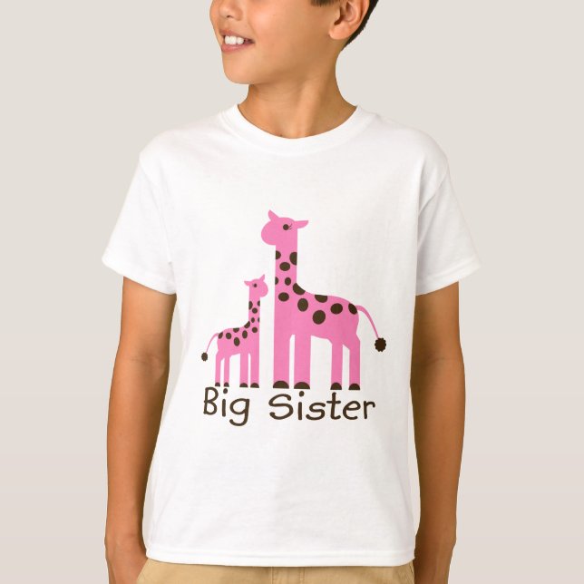 T-shirt Grande soeur de girafe (Devant)