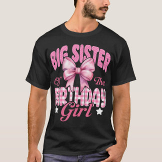 T-shirt Grande Sœur De La Famille De La Fille D'anniversai