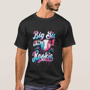 T-shirt Grande Sœur de Recrue 1er Anniversaire Baseball Dr