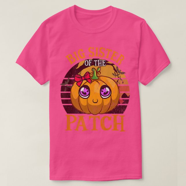 T-shirt Grande Sœur du groupe familial The Patch Halloween (Design devant)