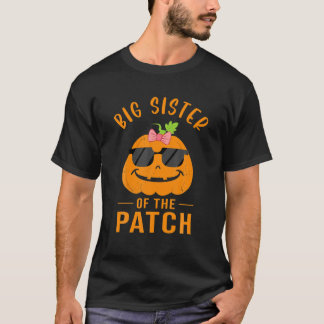 T-shirt Grande Soeur Du Patch - Halloween Famille Citrouil