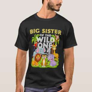 T-shirt Grande Soeur Du Sauvage Un Anniversaire Zoo Animal