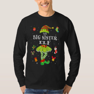 T-shirt Grande Sœur Elfe Noël Famille Assortie Jolies Fête