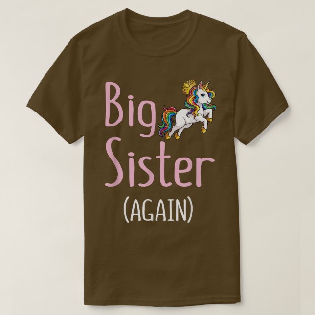T-shirt Grande soeur encore Unicorn Girls Big Sister Ann (Design devant)
