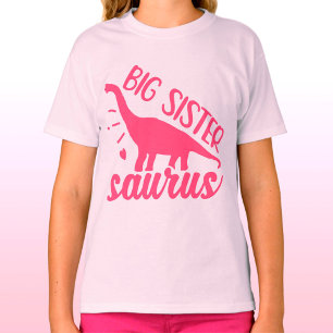 T-shirt Grande soeur Saurus en rose