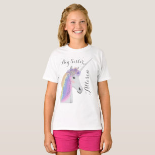 T-shirt Grande soeur Unicorn personnalisée