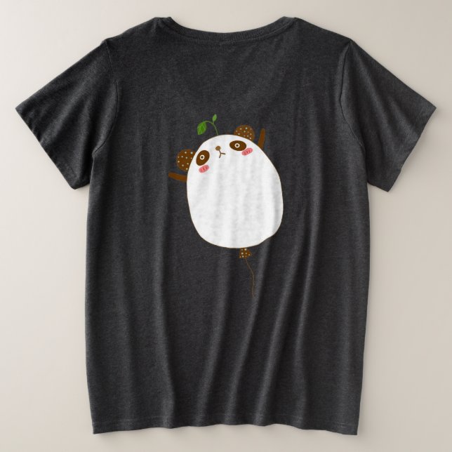 T-Shirt Grande Taille Design Mignon Panda (Design dos)