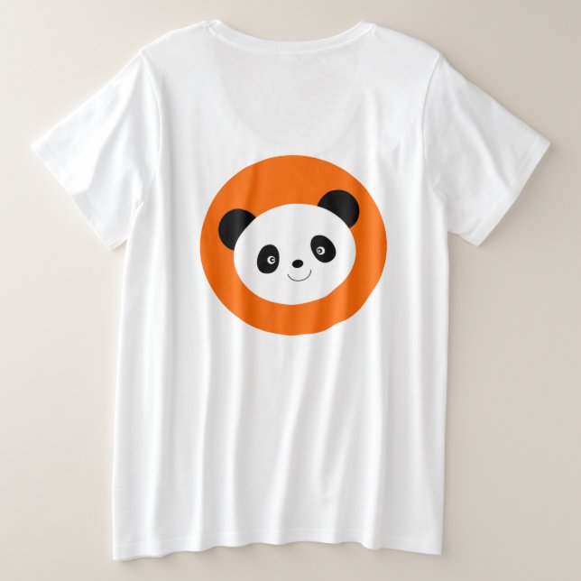 T-Shirt Grande Taille Design Panda Mignon (Design dos)