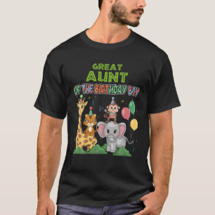 T-shirt Grande Tante De L'Anniversaire Thème Garçon Zoo
