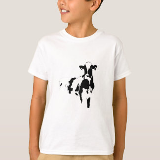 T-shirt grande vache noire et blanche