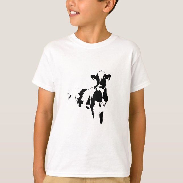 T-shirt grande vache noire et blanche (Devant)