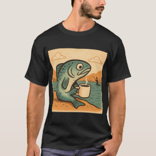 T-shirt grande vague d'arbres