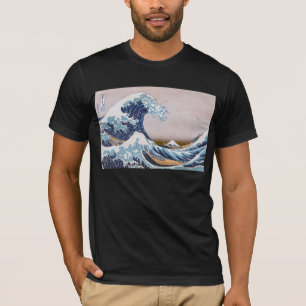 T-shirt Grande vague du tsunami Kanagawa Japon par Hokusai