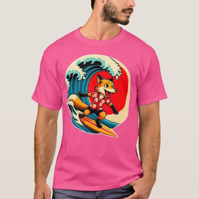 T-shirt Grande vague Kanagawa Fox Surf (Devant)