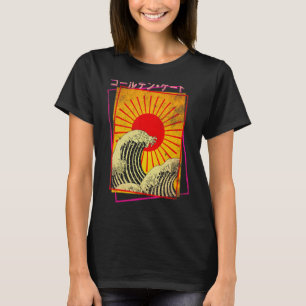T-shirt Grande vague lever soleil Japon Japonais Vaporwave