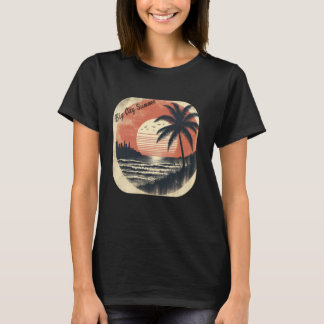 T-shirt Grande Ville Été Sunshine Beach Tropical Retro Vib