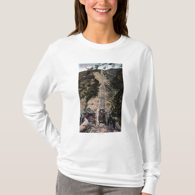 T-shirt Grande vue de chemin de fer de pente (Devant)
