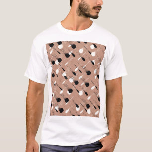 T-shirt Grandes géométriques Brown Motif sans fil
