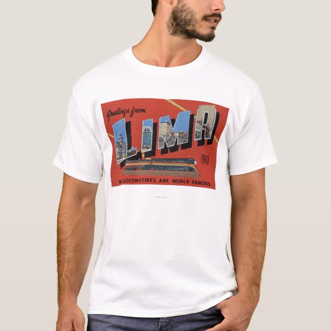 T-shirt Grandes lettres - les locomotives de Lima sont (Devant)
