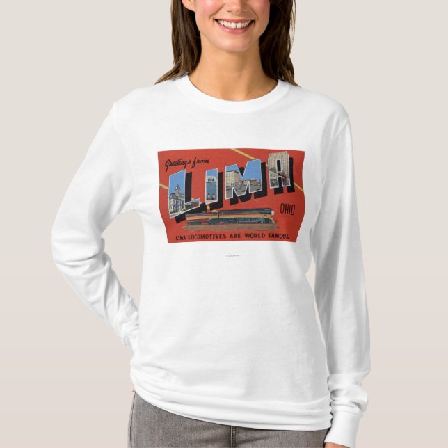 T-shirt Grandes lettres - les locomotives de Lima sont (Devant)