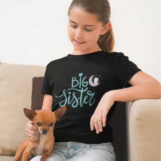 T-Shirt Grandes Soeurs Unicorn Lune Étoiles