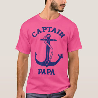 T-shirt Grandfather'S Day Nautical Anchor Captain Papa