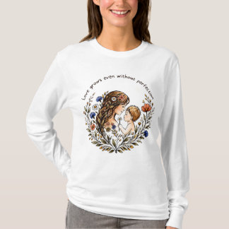 T-shirt Grandir avec amour - Maman et bébé 