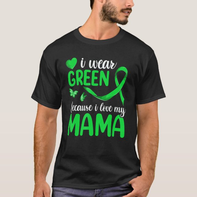 T-shirt Grandkids Lymphoma Matching  I Wear Green For My M (Devant)