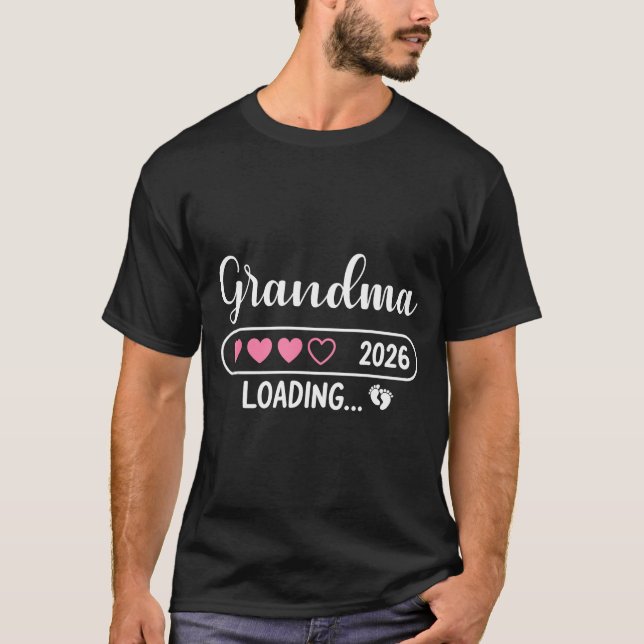 T-shirt Grandma 2026 Loading New Grandma Est 2026  (Devant)
