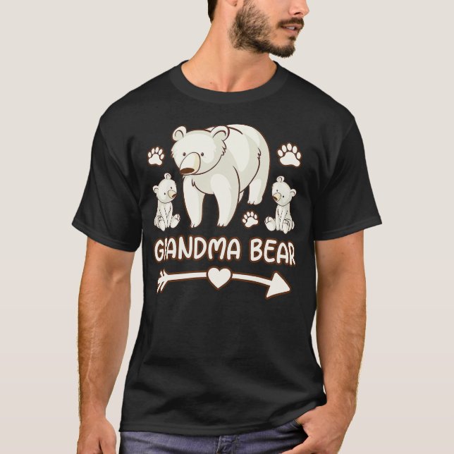 T-shirt grandma bear shirt for women, grandma bear 2 cub s (Devant)