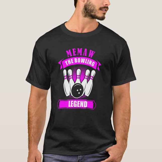 T-shirt Grandma Bowlers Ten Pin MEMAW Legend Bowling (Devant)