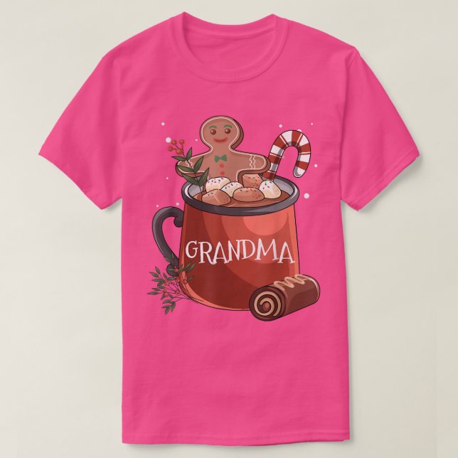 T-shirt Grandma cacao Mug pain d'épices Cookie Noël (Design devant)
