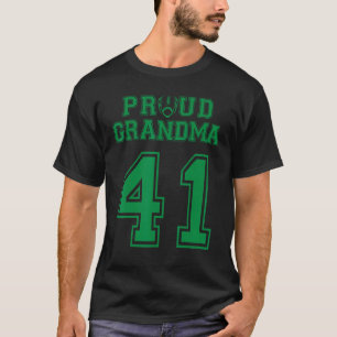 T-shirt Grandma de football Fière personnalisée Numéro 41